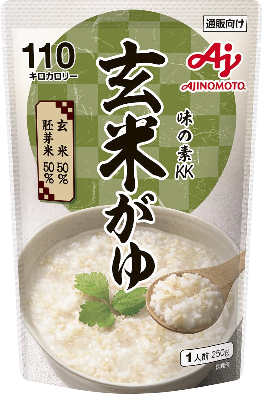 Amazon | 味の素 玄米がゆ 250g 胚芽米 国産米 おかゆ レトルト 非常食